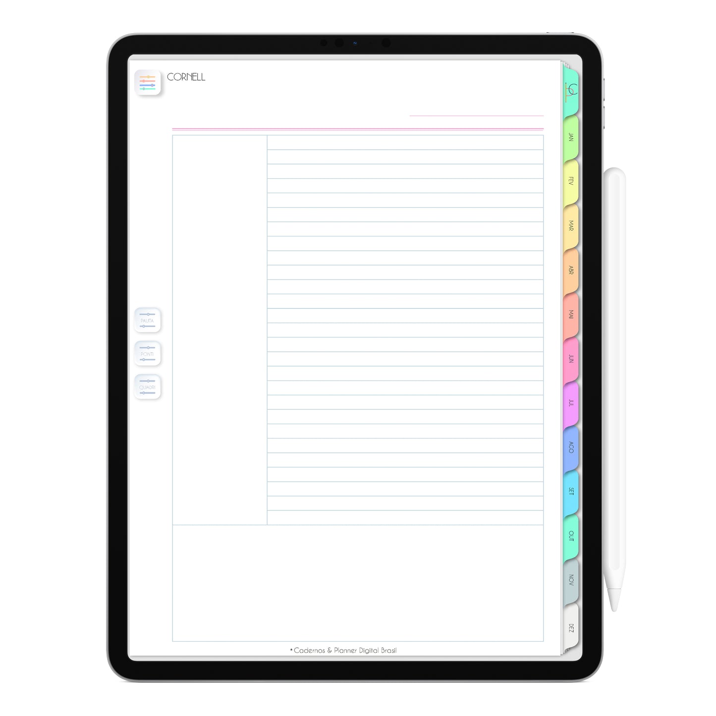 Planner Digital 2023 Vertical Life In Colors Arco-Íris • iPad Tablet • Download Instantâneo • Sustentável
