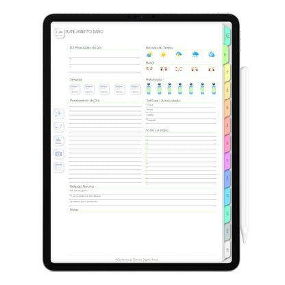 Planner Digital 2023 Vertical Life In Colors Arco-Íris • iPad Tablet • Download Instantâneo • Sustentável