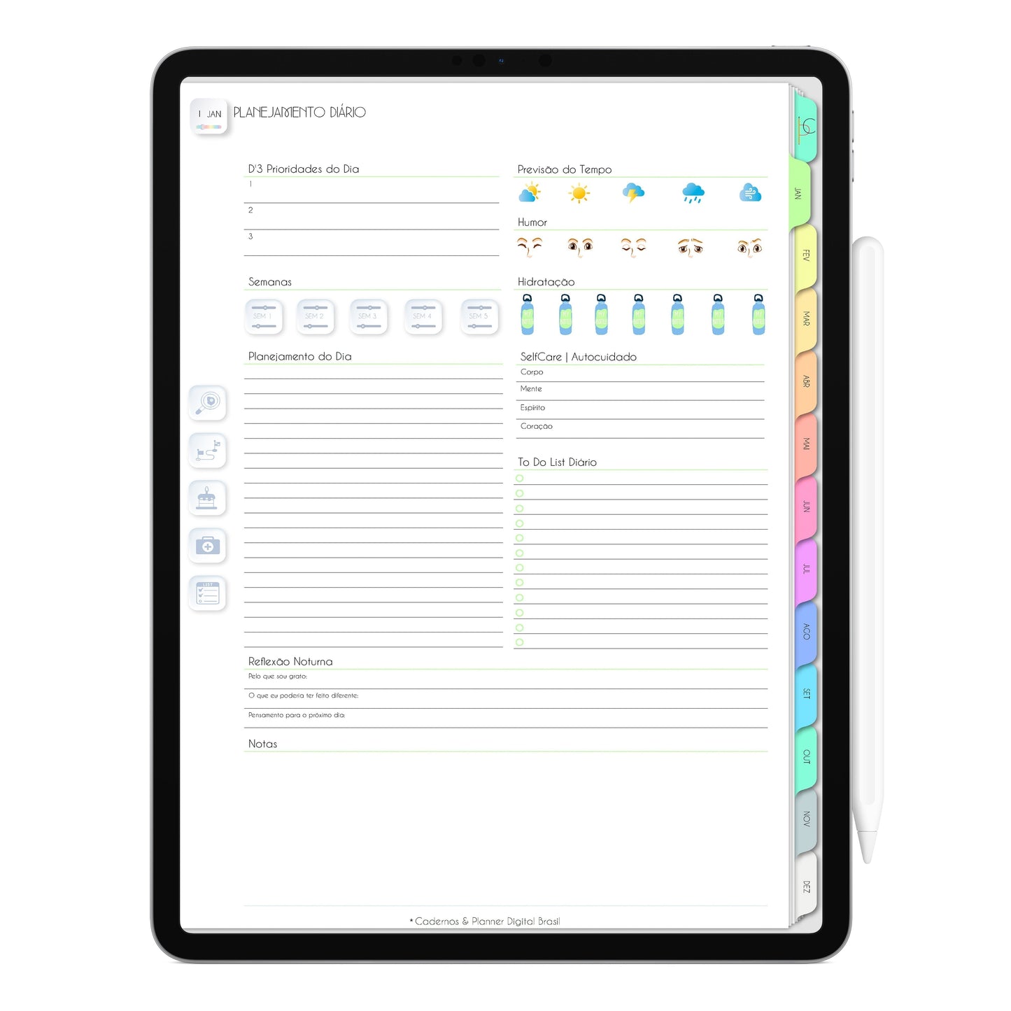 Planner Digital 2023 Vertical Life In Colors Realeza Bela • iPad Tablet • Download Instantâneo • Sustentável