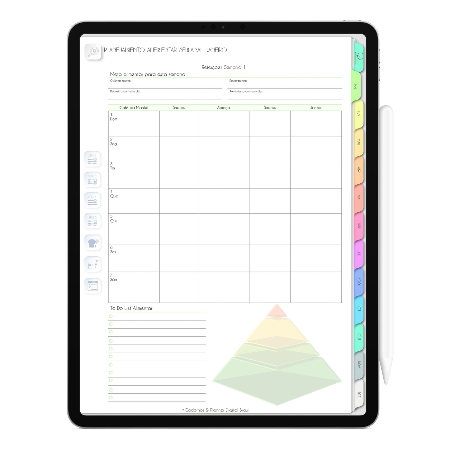 Planner Digital 2023 Vertical Life In Colors Realeza Bela • iPad Tablet • Download Instantâneo • Sustentável