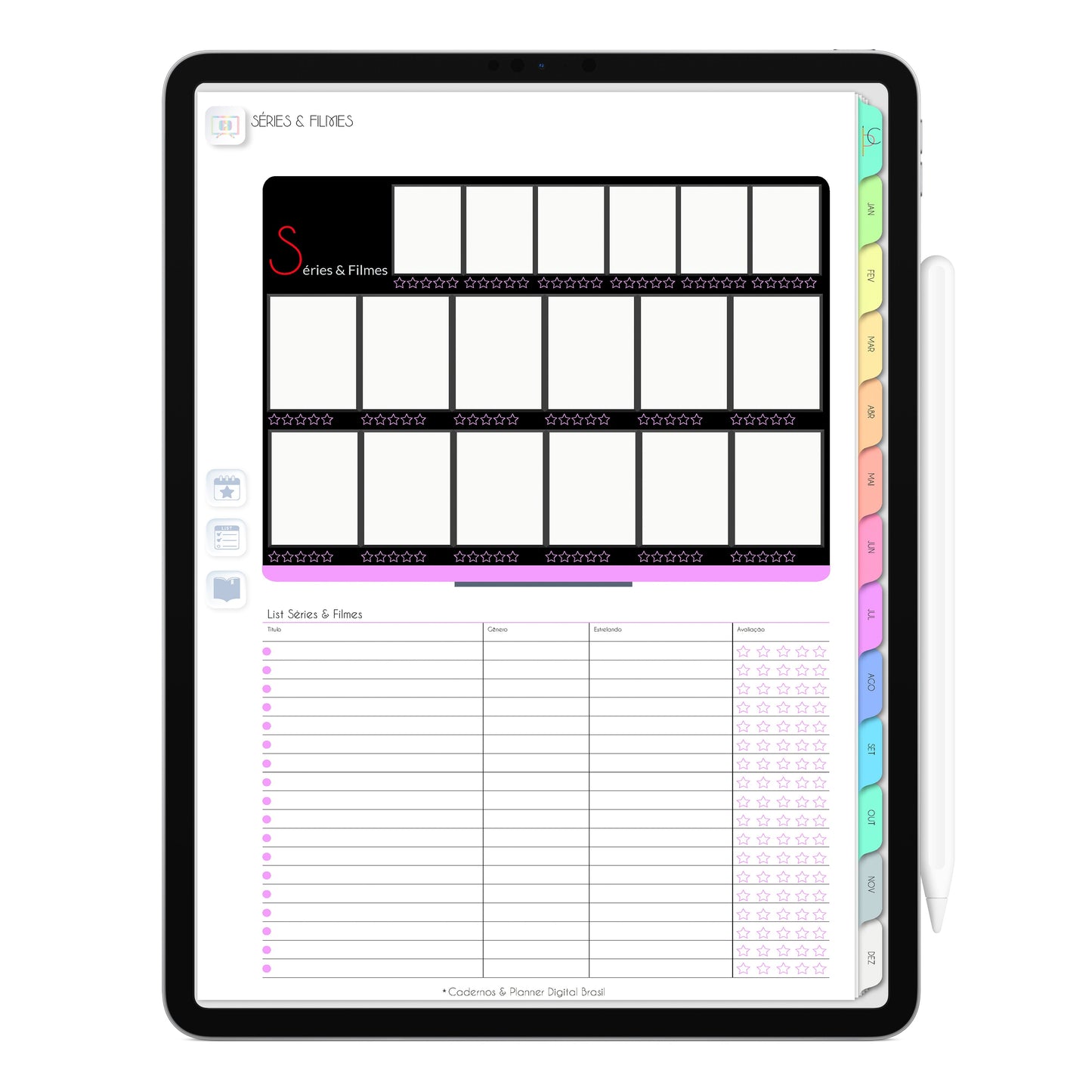 Planner Digital 2023 Vertical Life In Colors Golden Love • iPad Tablet • Download Instantâneo • Sustentável