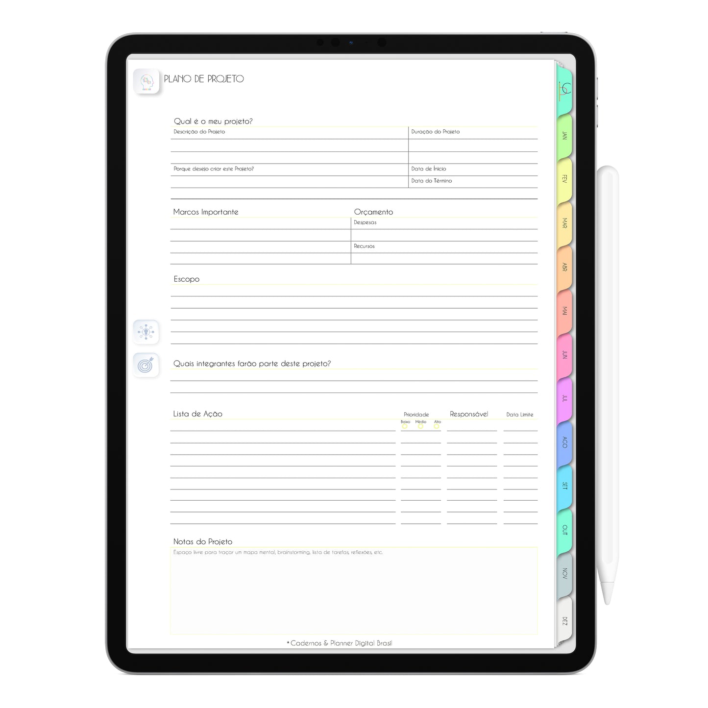 Planner Digital 2023 Vertical Life In Colors Hello Monday • iPad Tablet • Download Instantâneo • Sustentável
