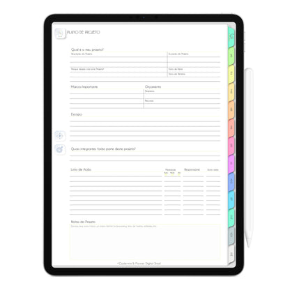 Planner Digital 2023 Vertical Life In Colors Beleza Rara • iPad Tablet • Download Instantâneo • Sustentável