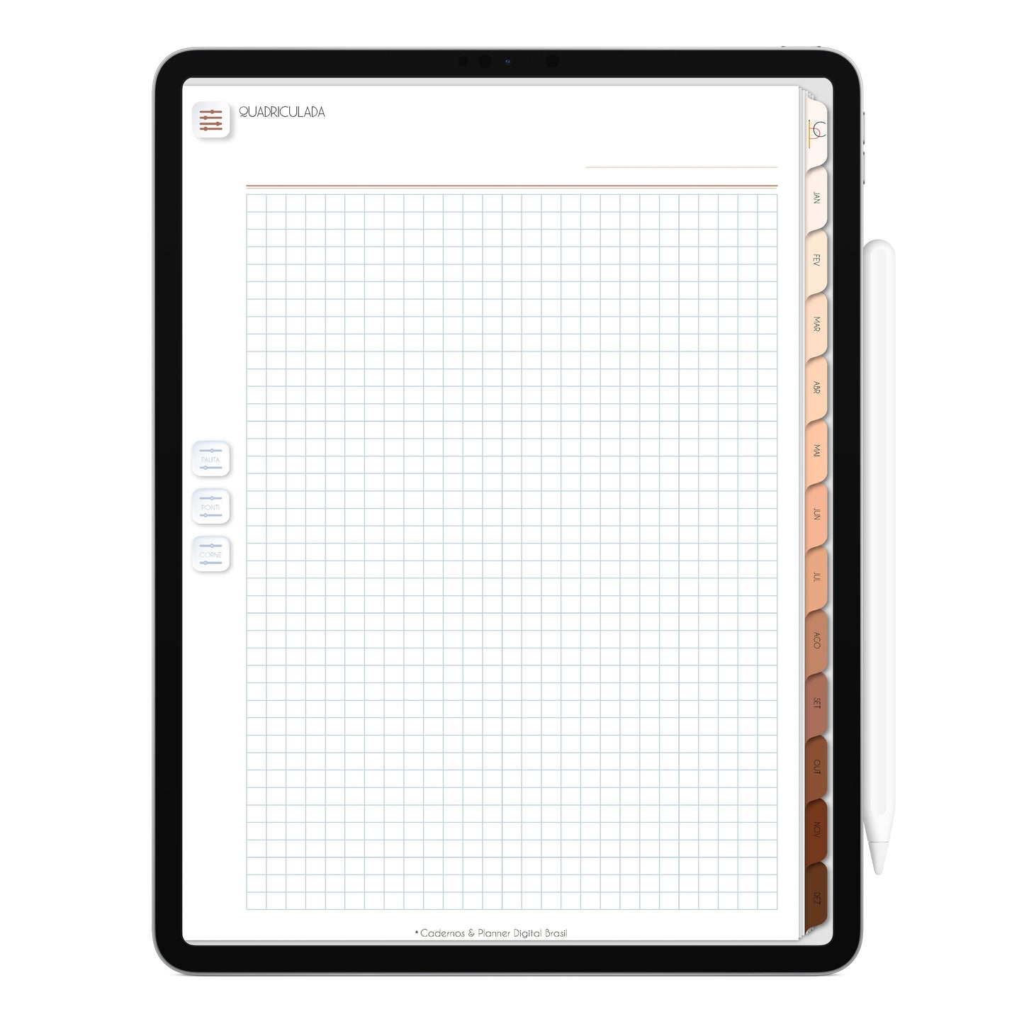 Planner Digital 2023 Vertical Minimal Universe I • iPad Tablet • Download Instantâneo • Sustentável