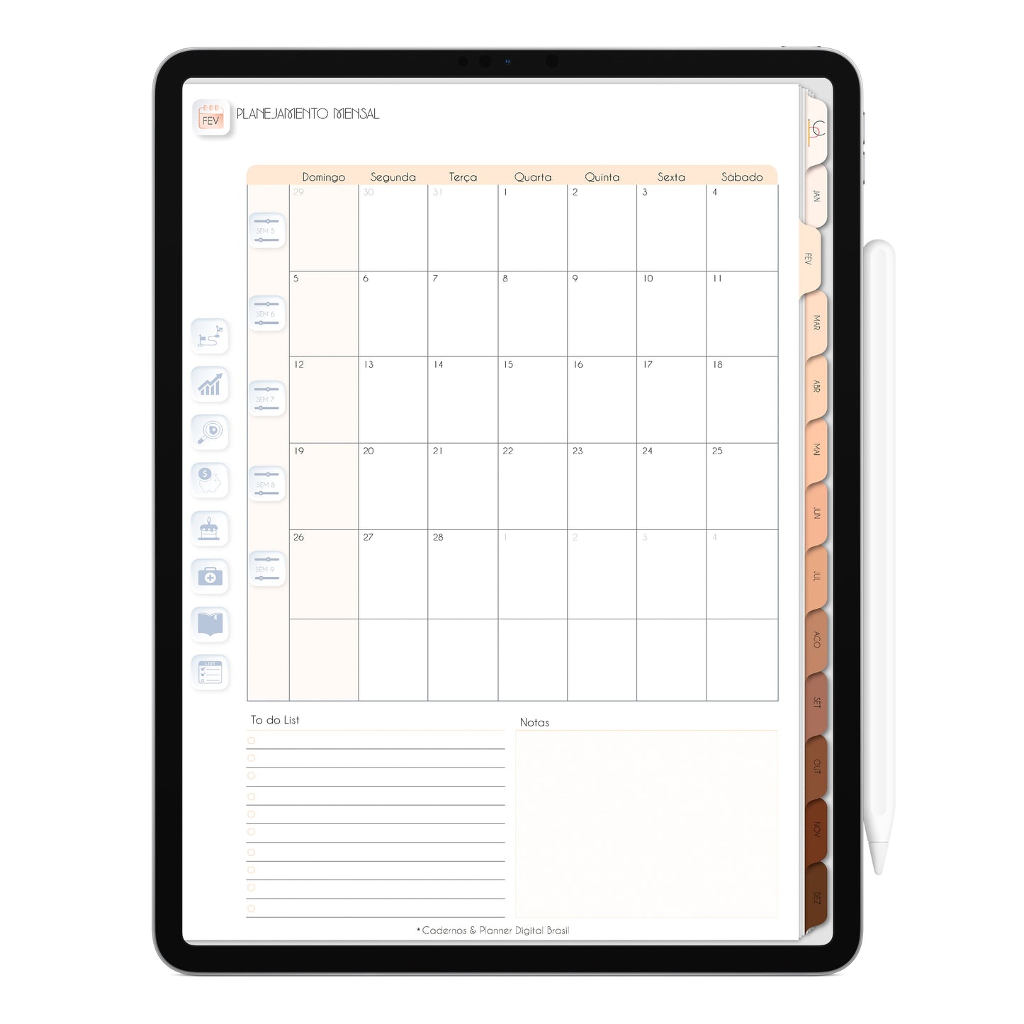 Planner Digital 2023 Vertical Minimal Universe Infinito • iPad Tablet • Download Instantâneo • Sustentável