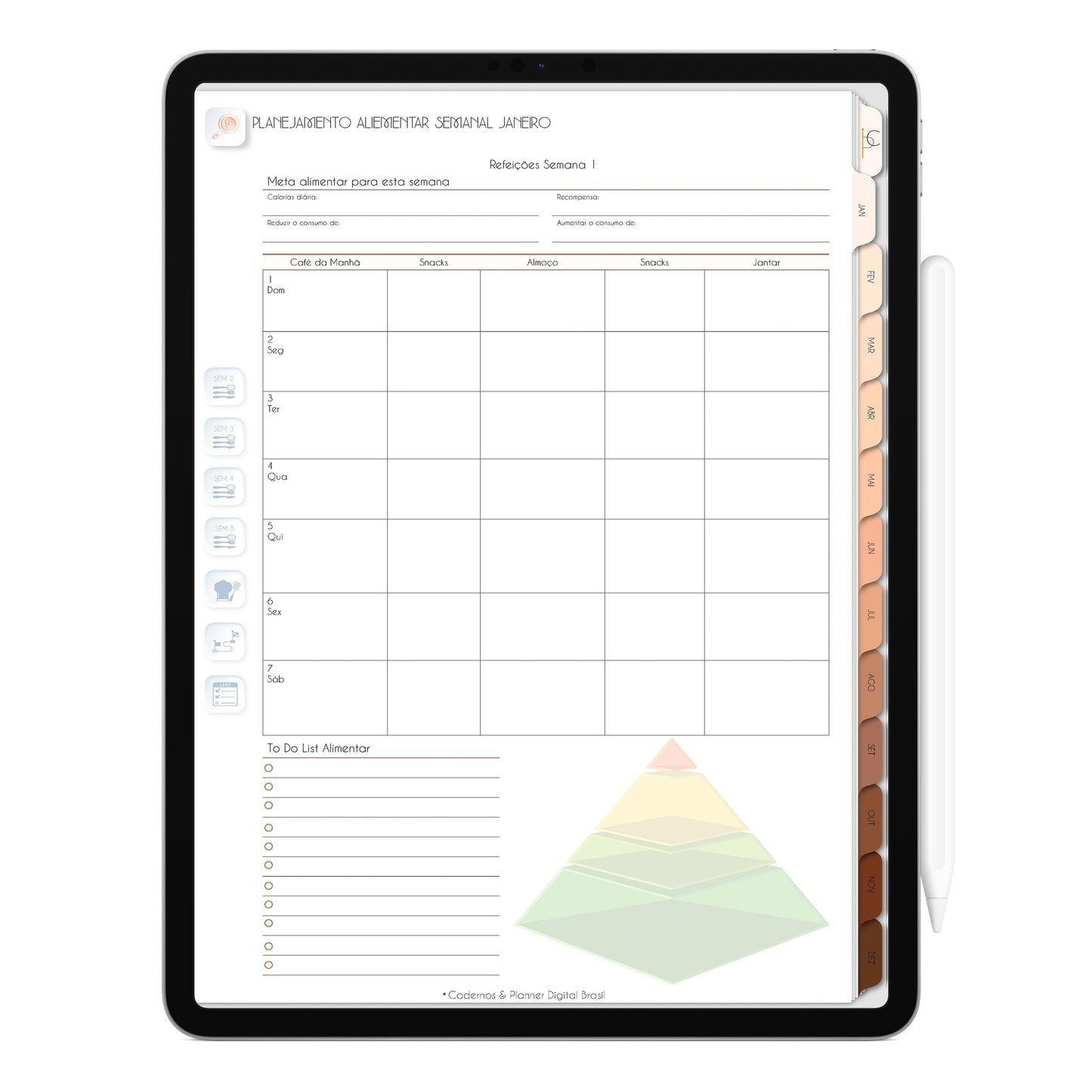 Planner Digital 2023 Vertical Minimal Universe Self Care • iPad Tablet • Download Instantâneo • Sustentável
