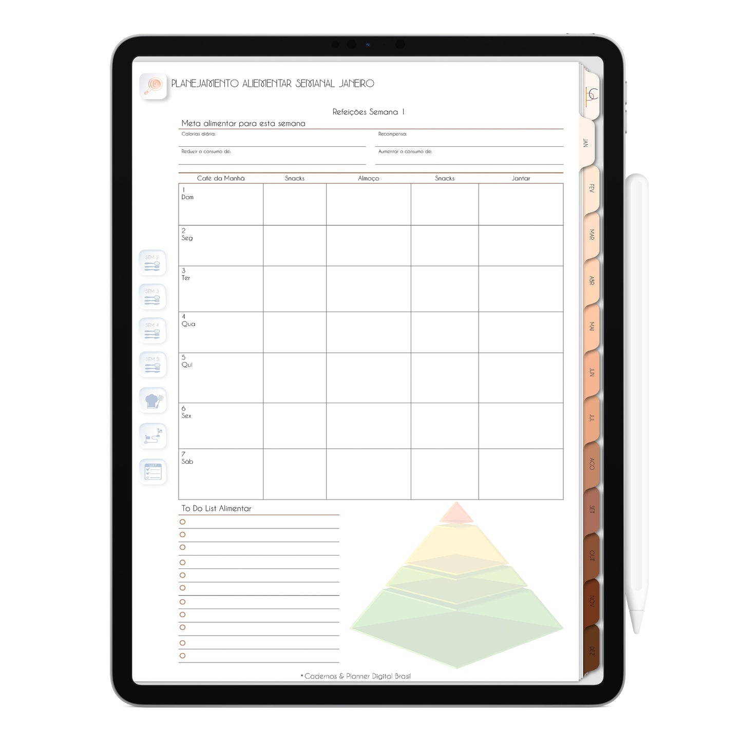 Planner Digital 2023 Vertical Minimal Universe I • iPad Tablet • Download Instantâneo • Sustentável