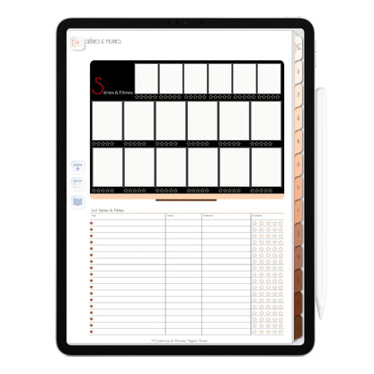 Planner Digital 2023 Vertical Minimal Universe Floral • iPad Tablet • Download Instantâneo • Sustentável