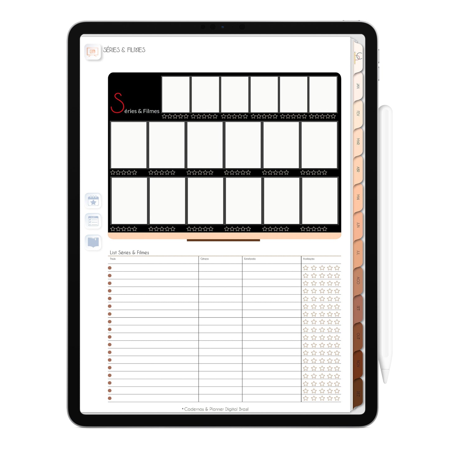 Planner Digital 2023 Vertical Minimal Universe Fronteira Energética • iPad Tablet • Download Instantâneo • Sustentável