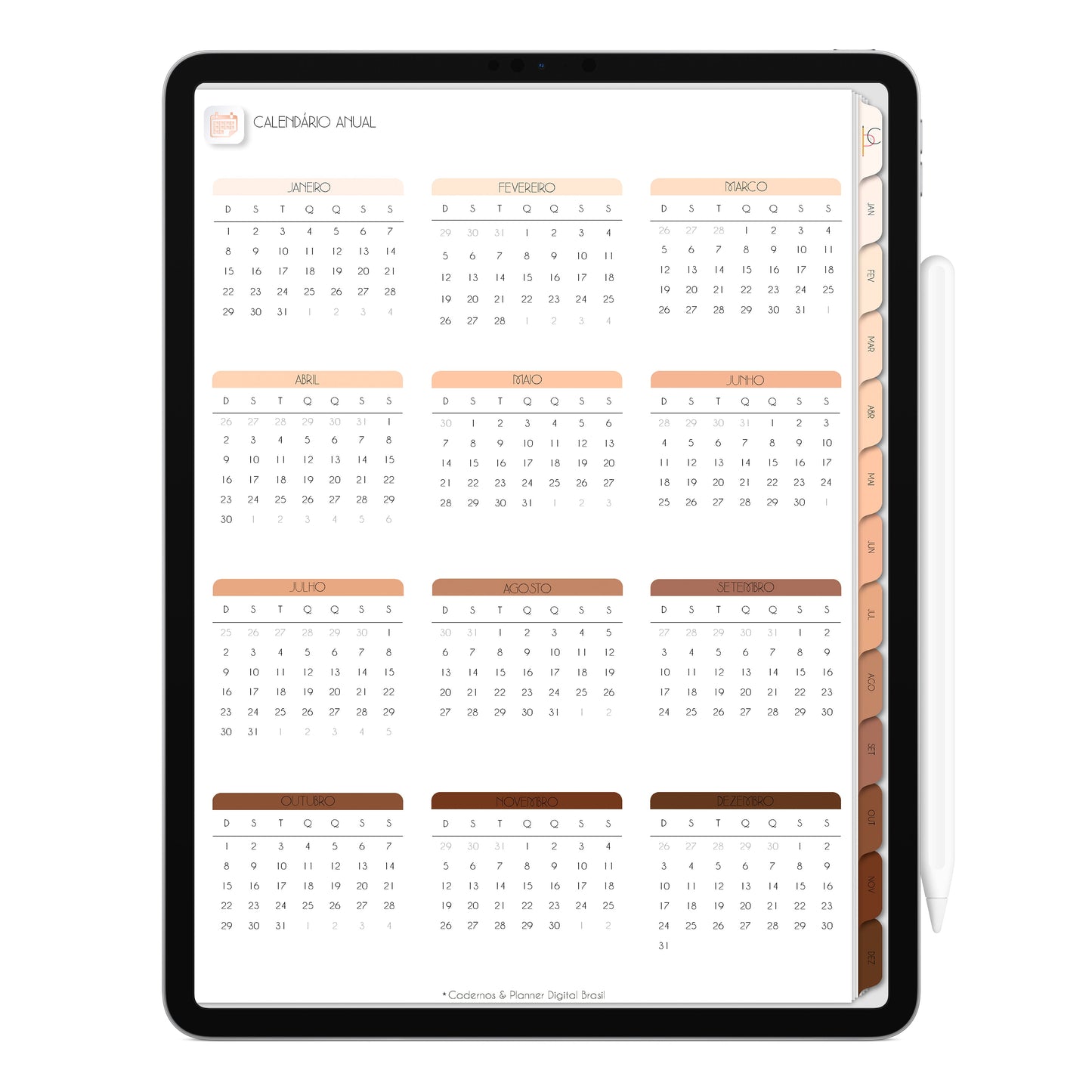 Planner Digital 2023 Vertical Minimal Universe Infinito • iPad Tablet • Download Instantâneo • Sustentável
