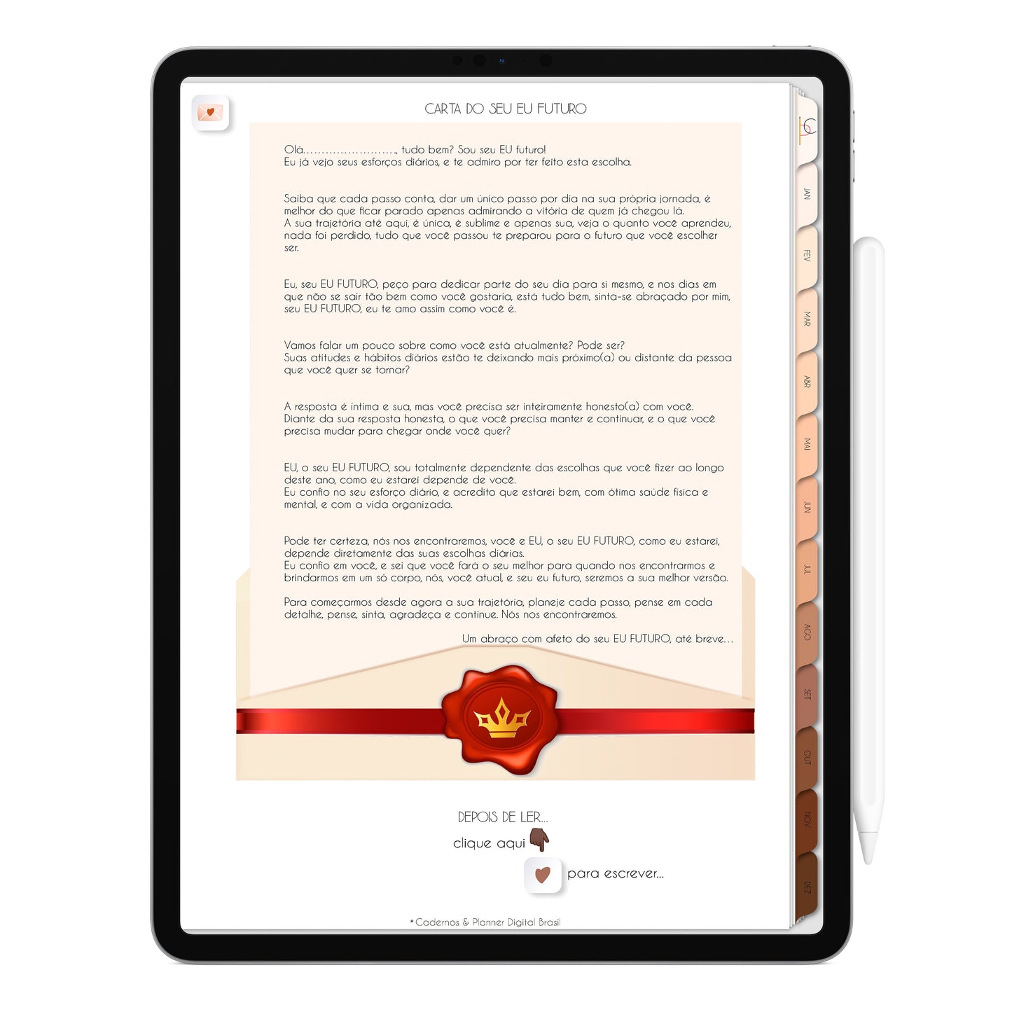 Planner Digital 2023 Vertical Minimal Universe Floral • iPad Tablet • Download Instantâneo • Sustentável