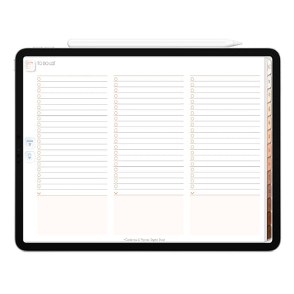 Planner Digital 2023 Horizontal Minimal Universe Ondas de Luz • iPad Tablet • Download Instantâneo • Sustentável