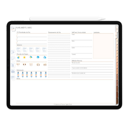 Planner Digital 2023 Horizontal Minimal Universe I • iPad Tablet • Download Instantâneo • Sustentável