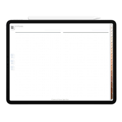 Planner Digital 2023 Horizontal Minimal Universe Você • iPad Tablet • Download Instantâneo • Sustentável