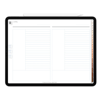 Planner Digital 2023 Horizontal Minimal Universe Fronteira energética • iPad Tablet • Download Instantâneo • Sustentável