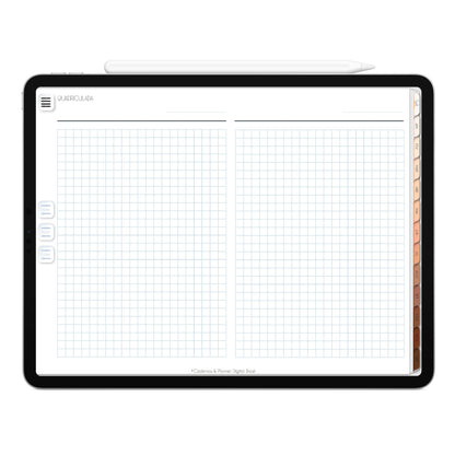 Planner Digital 2023 Horizontal Minimal Universe Ondas de Luz • iPad Tablet • Download Instantâneo • Sustentável