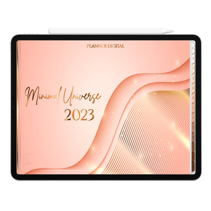 Planner Digital 2023 Horizontal Minimal Universe Fronteira energética • iPad Tablet • Download Instantâneo • Sustentável