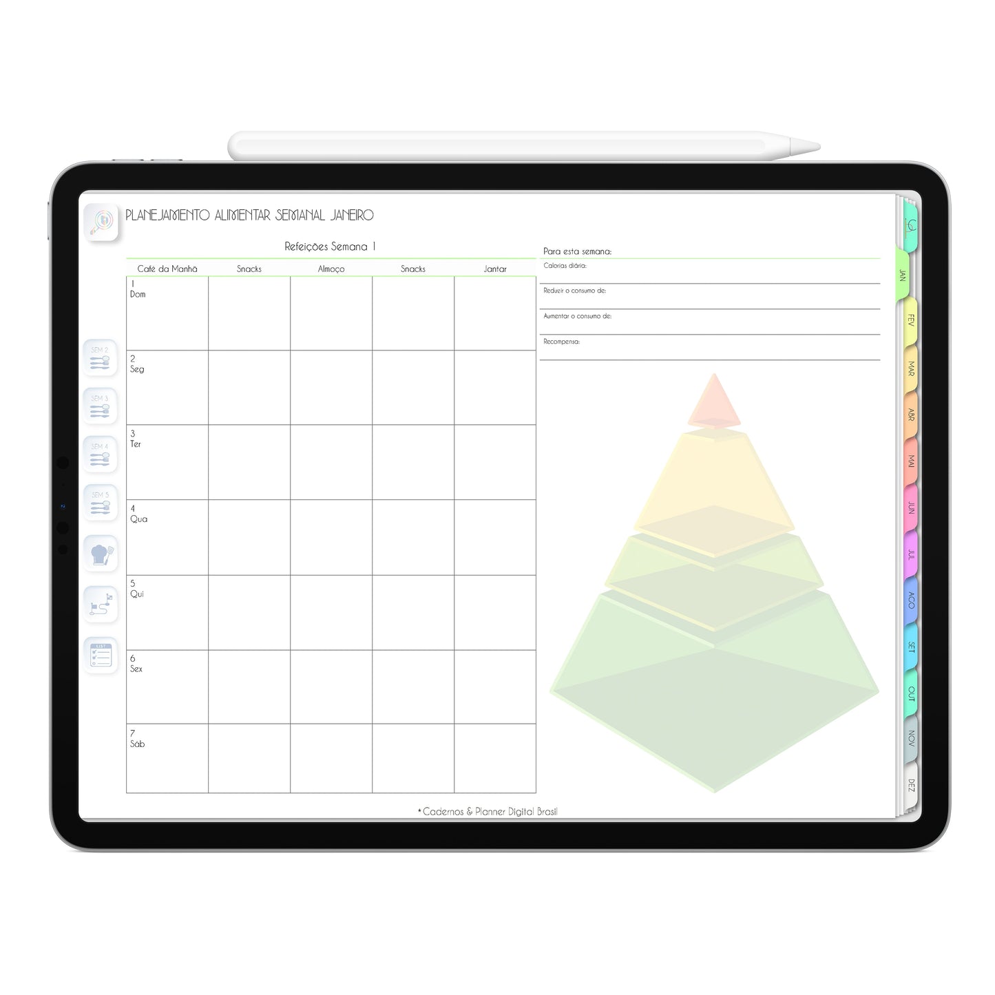 Planner Digital 2023 Horizontal Life In Colors Golden Love • iPad Tablet • Download Instantâneo • Sustentável