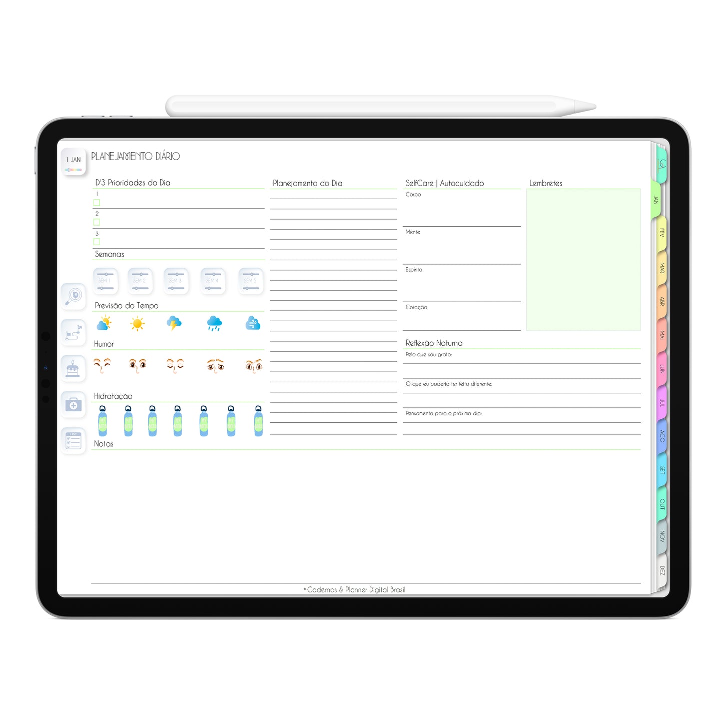 Planner Digital 2023 Horizontal Life In Colors Originários • iPad Tablet • Download Instantâneo • Sustentável