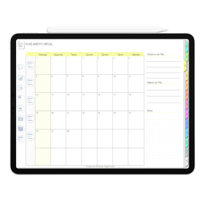 Planner Digital 2023 Horizontal Life In Colors Pastel • iPad Tablet • Download Instantâneo • Sustentável