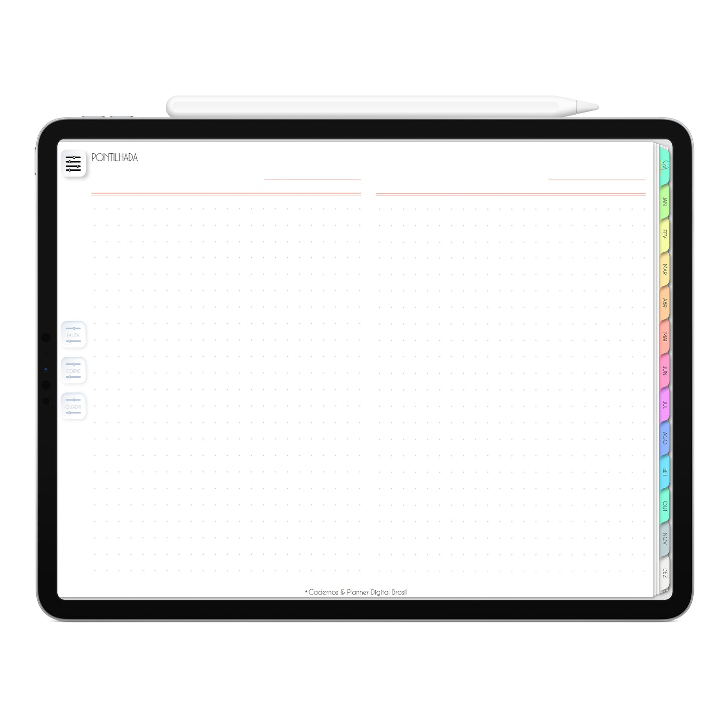 Planner Digital 2023 Horizontal Life In Colors Capuccino • iPad Tablet • Download Instantâneo • Sustentável