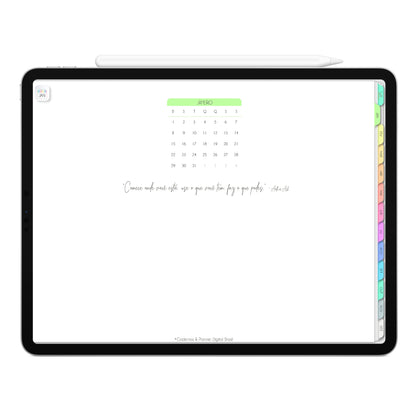 Planner Digital 2023 Horizontal Life In Colors Day • iPad Tablet • Download Instantâneo • Sustentável