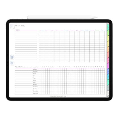 Planner Digital 2023 Horizontal Life In Colors Colorful Life • iPad Tablet • Download Instantâneo • Sustentável