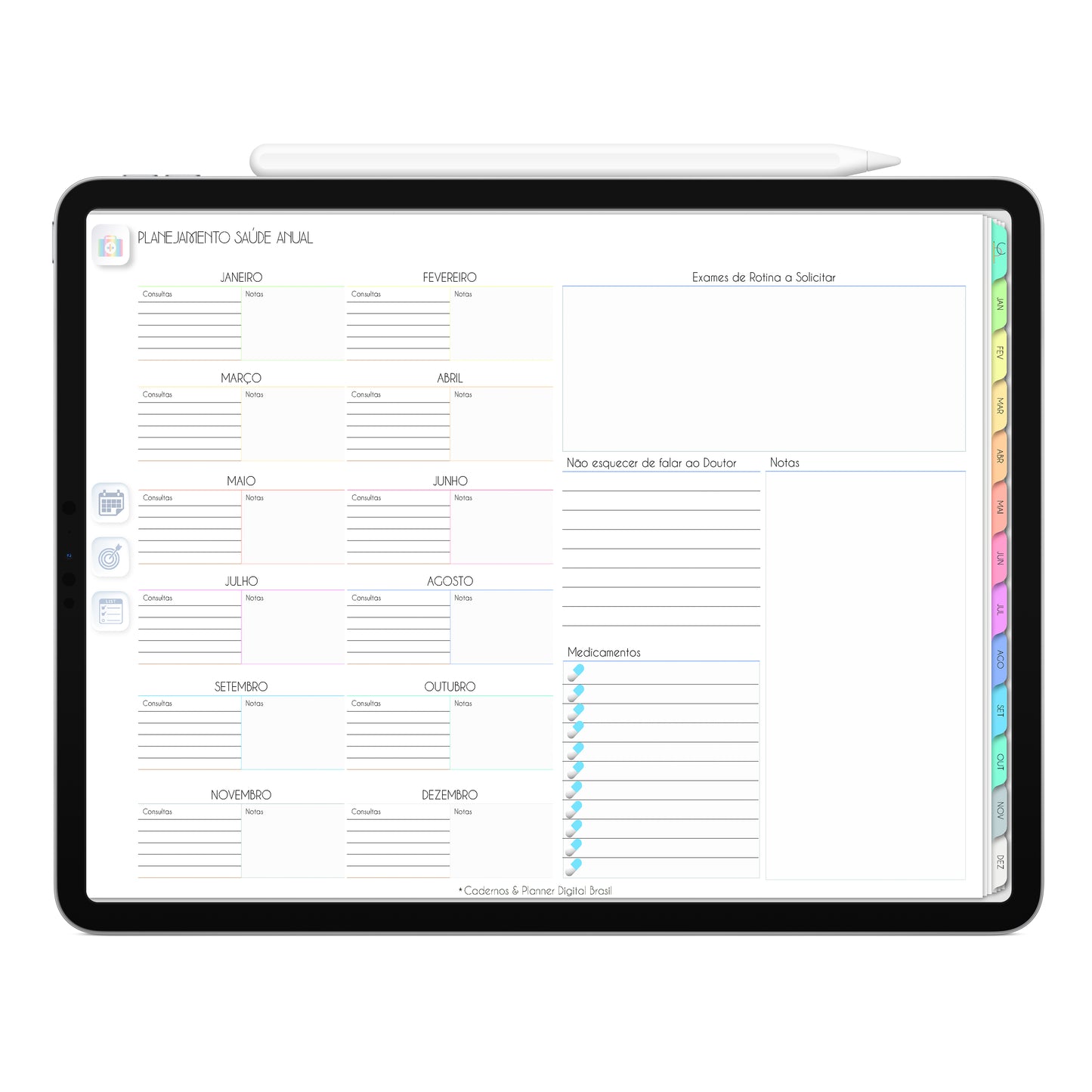 Planner Digital 2023 Horizontal Life In Colors PetLove • iPad Tablet • Download Instantâneo • Sustentável