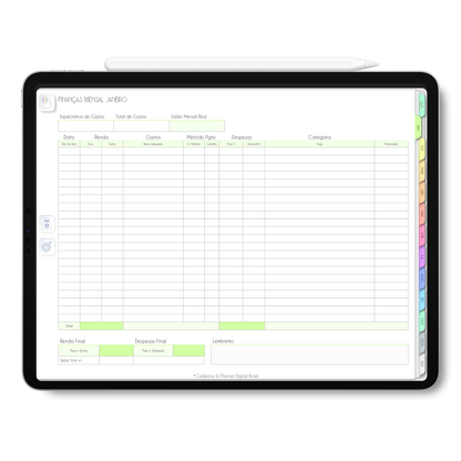 Planner Digital 2023 Horizontal Life In Colors Day • iPad Tablet • Download Instantâneo • Sustentável