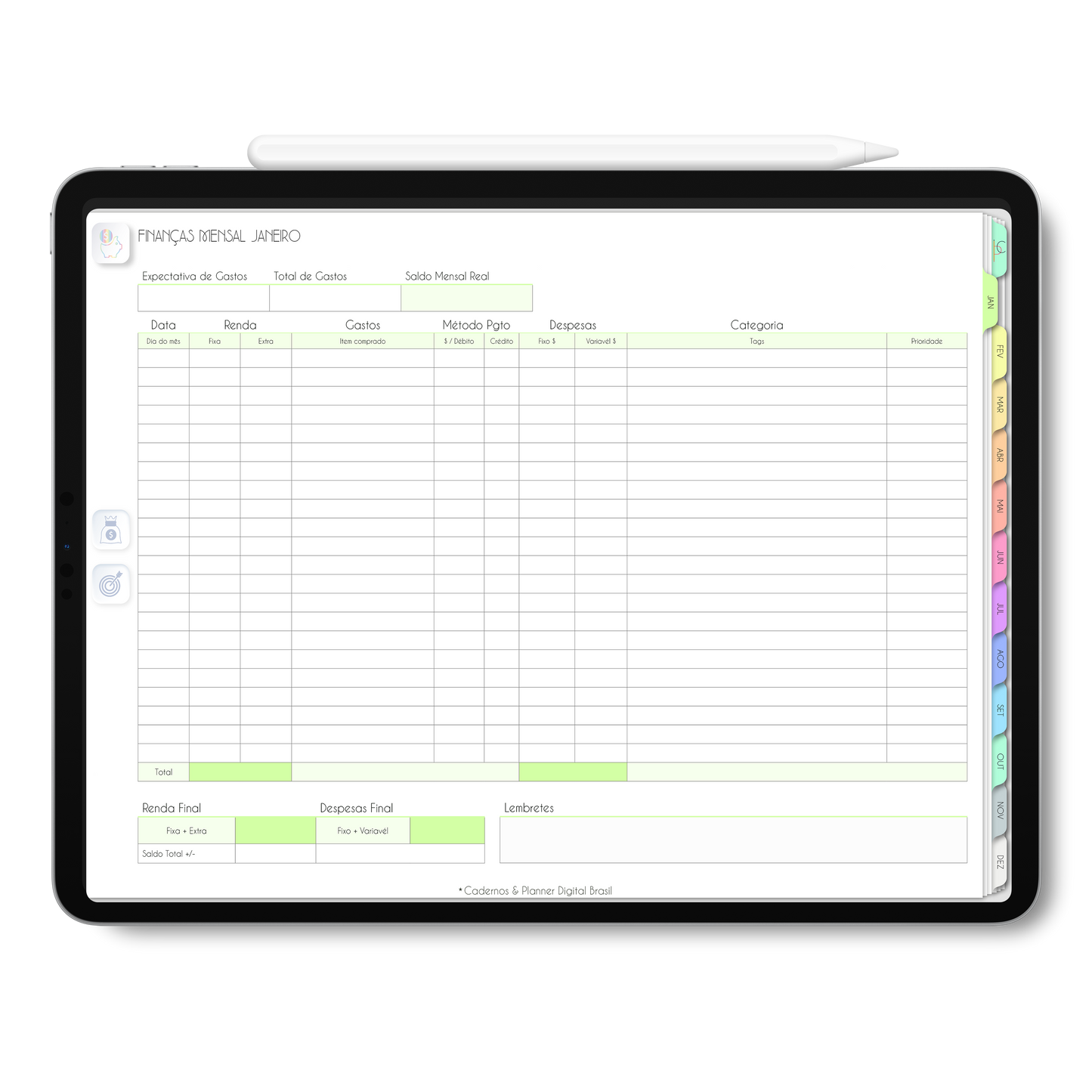 Planner Digital 2023 Horizontal Life In Colors Originários • iPad Tablet • Download Instantâneo • Sustentável