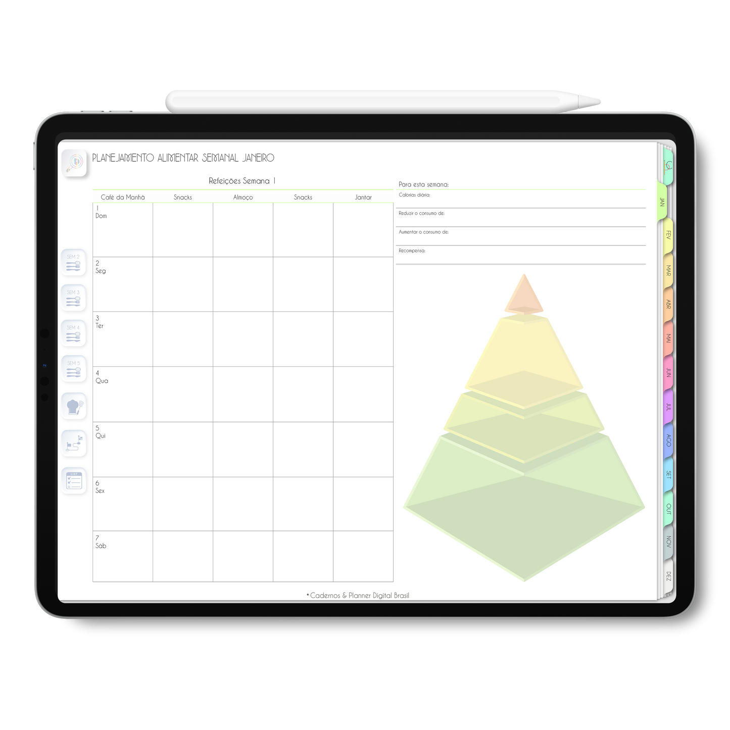 Planner Digital 2023 Horizontal Life In Colors Colorful Life • iPad Tablet • Download Instantâneo • Sustentável