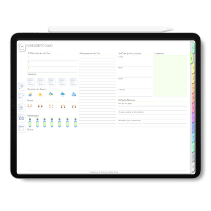 Planner Digital 2023 Horizontal Life In Colors Dream Big • iPad Tablet • Download Instantâneo • Sustentável