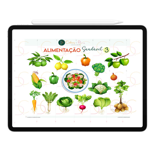 Adesivos Stickers Digital Alimentação Saudável Nutrição • Planner Digital Caderno Digital • iPad Tablet • GoodNotes Noteshelf